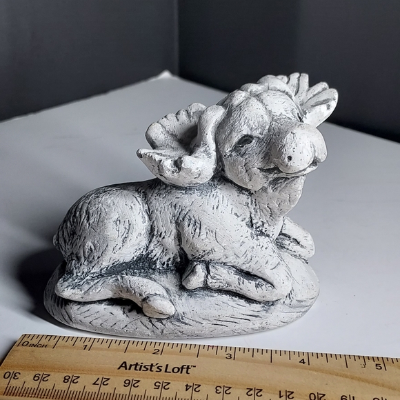 VTG Volcanic Ash Reclining Moose Figurine - Picture 6 of 7